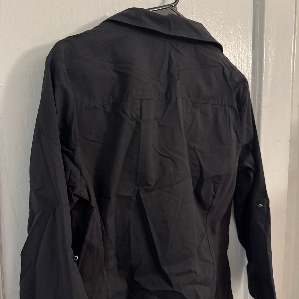 Chic Black M Shirt Cotton Elevated Basic Minimali… - image 10